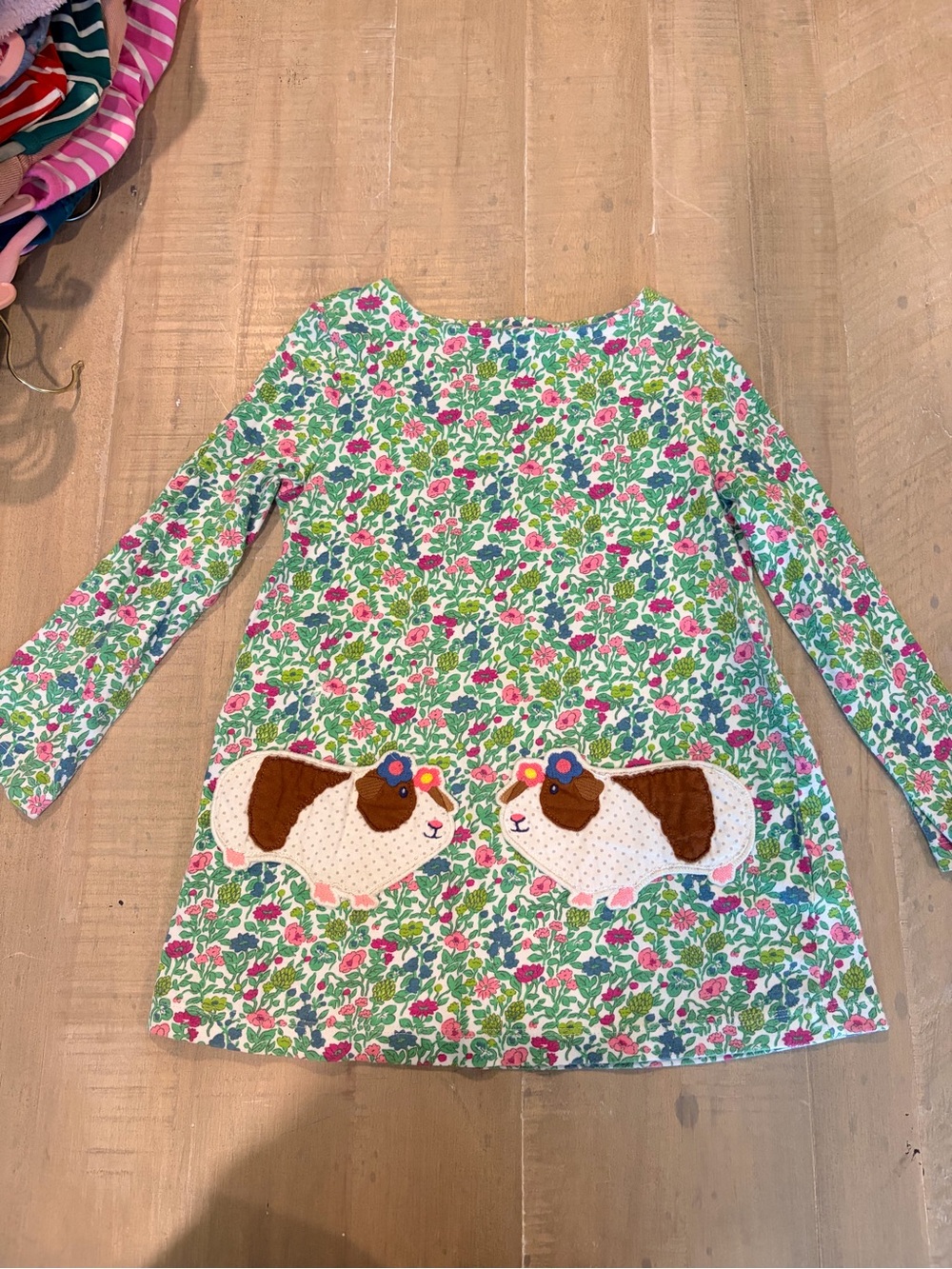 MB Girls Floral Tunic with Guinea Pig Pockets